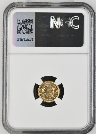 COSTA RICA (struck at Philadelphia Mint) Gold 2 Colones 1916 NGC MS 64 KM-139