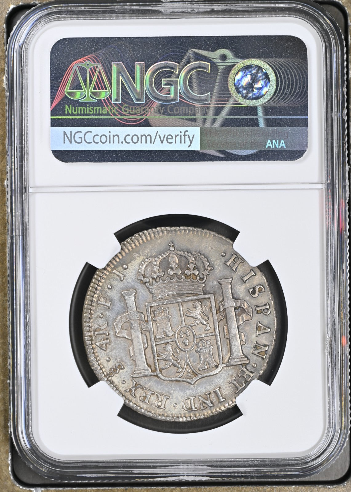 CHILE, Santiago, bust 4 reales, Charles IV, 1806 FJ, NGC AU CHILE, Santiago, bust 4 reales, Charles IV, 1806 FJ, NGC AU