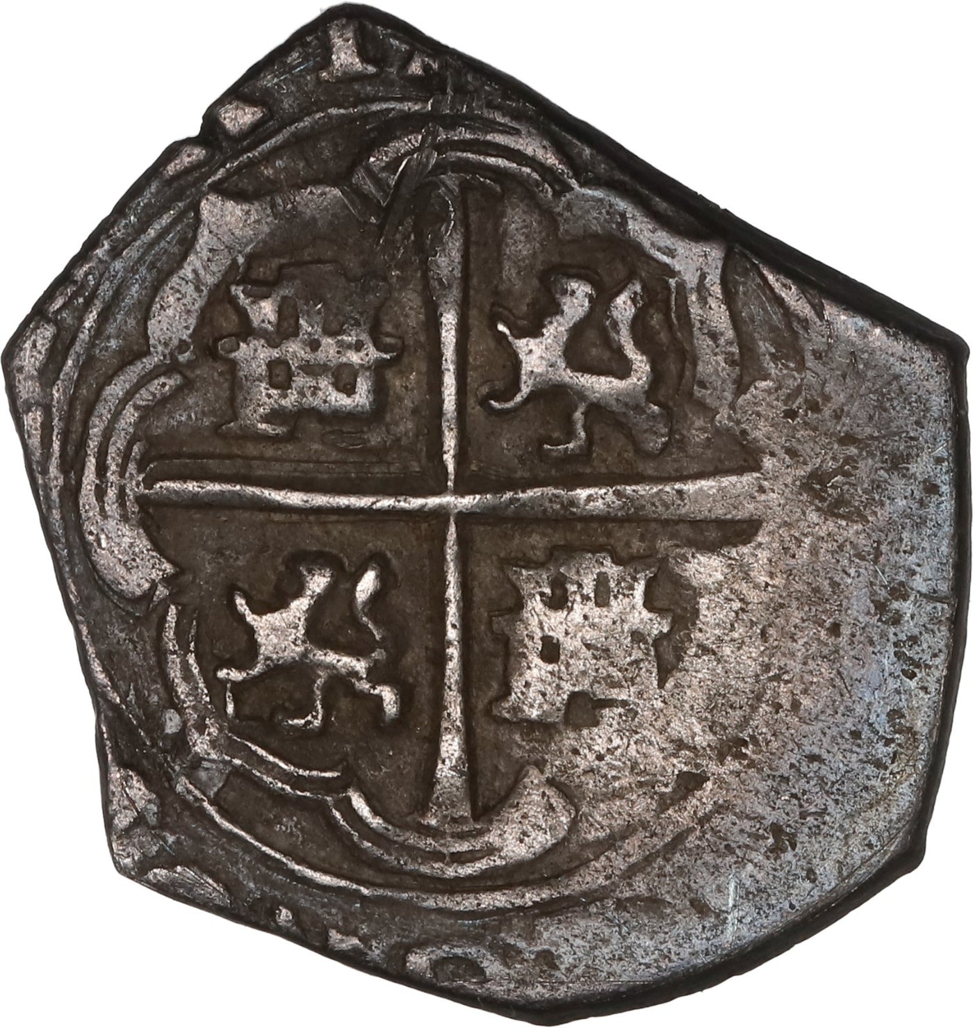 SPAIN, Seville, cob 1 real, Philip III, assayer not visible.