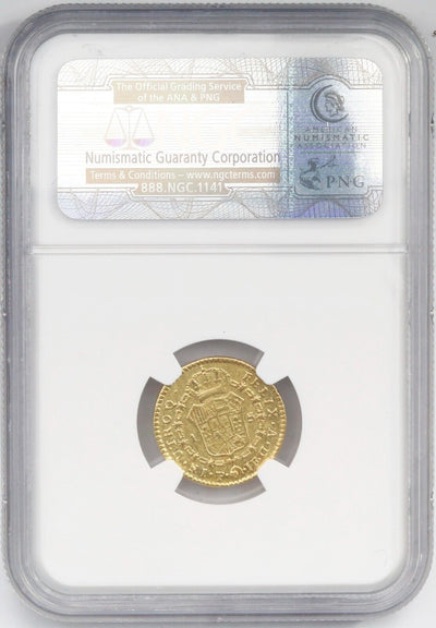 Popayan Colombia Gold Bust 1 Escudo Charles IV 1793 JF NGC XF 45 Finest Known