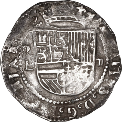 BOLIVIA, Potosí, cob 2 reales, Philip II, assayer L (1st period).