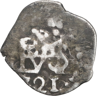 Peru, Lima, cob 1/2 real, Philip V, 1721.