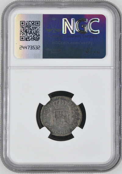 COLOMBIA, Bogotá, bust 1 real, Charles IV, 1792 J•J, no • in mintmark, NGC F 15