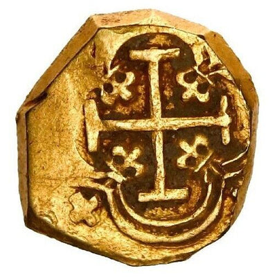 SPAIN Seville Gold Cob 1 Escudo Charles II Assayer M "Maria type" (ca. 1693-94)