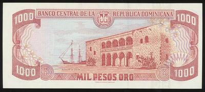 Dominican Republic Banco Central 1000 Pesos Oro 1997 Low Serial # 85 Pick-158