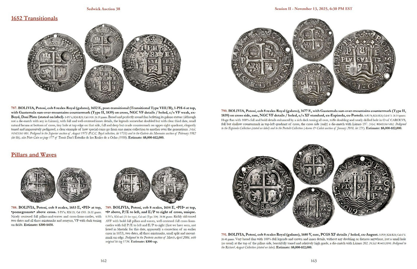 Sedwick Auction 38 Nov. 13-15, 2025 Catalog - U.S., World, & Shipwreck Coins