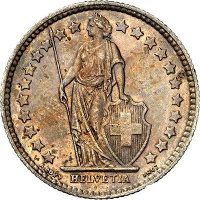 SWITZERLAND, Bern, ½ franc, 1878 B, NGC AU 58.