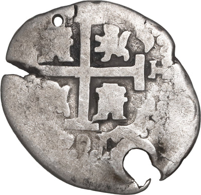 PERU, Lima, cob 2 reales, Charles II, 1701 H.