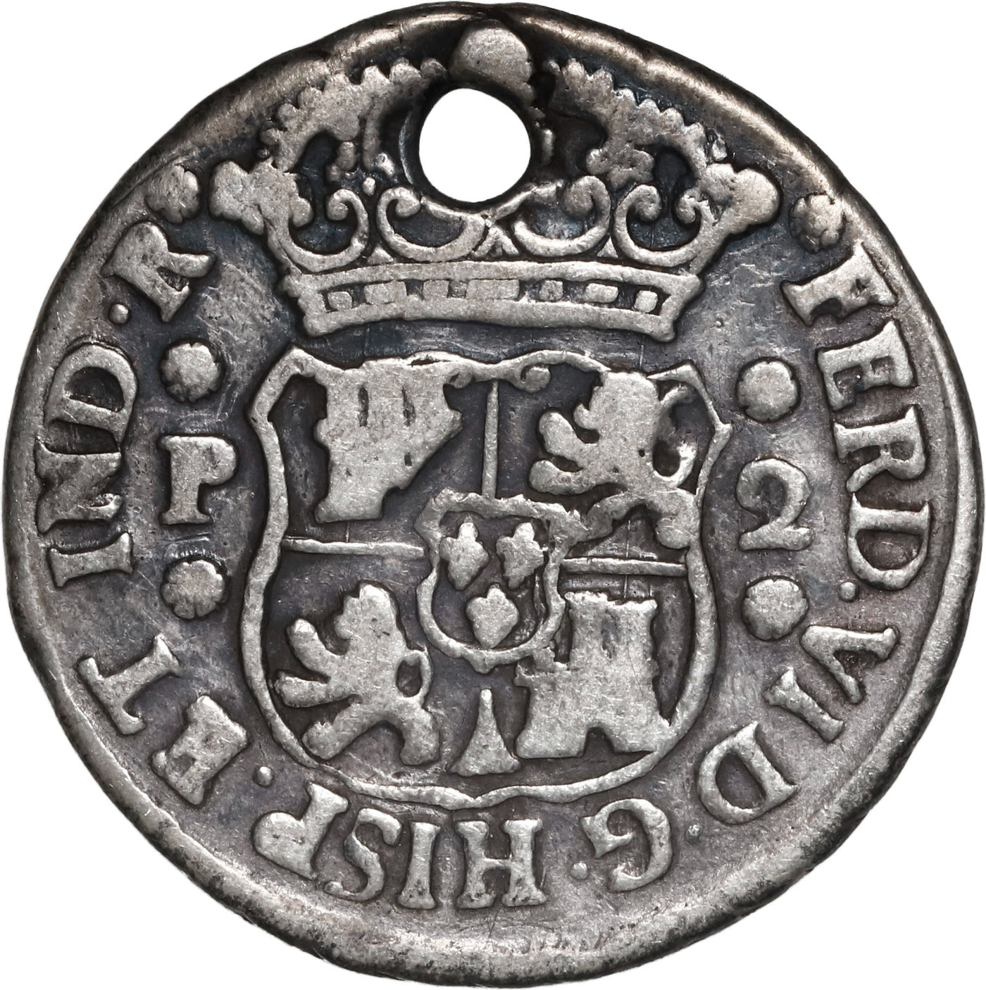 GUATEMALA, Guatemala City, pillar 2 reales, Ferdinand VI, 1759 P.