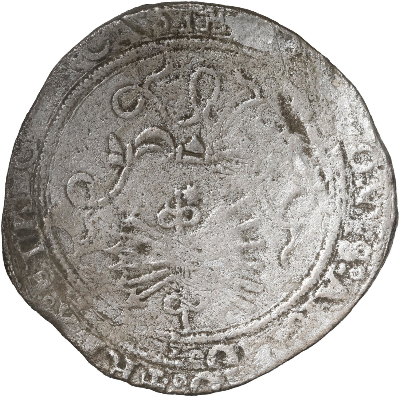 SPAIN, Seville, 4 reales, Ferdinand-Isabel, assayer * on reverse.