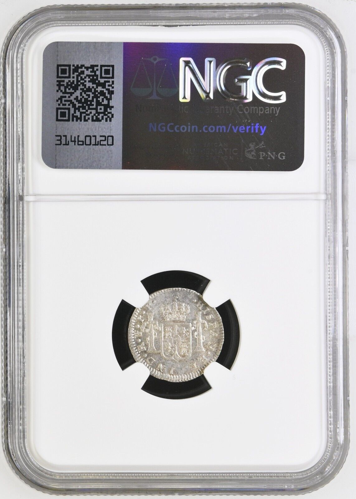 BOLIVIA Potosí Silver Bust 1/2 Real Charles IV 1795 PP NGC MS 63 Finest Known