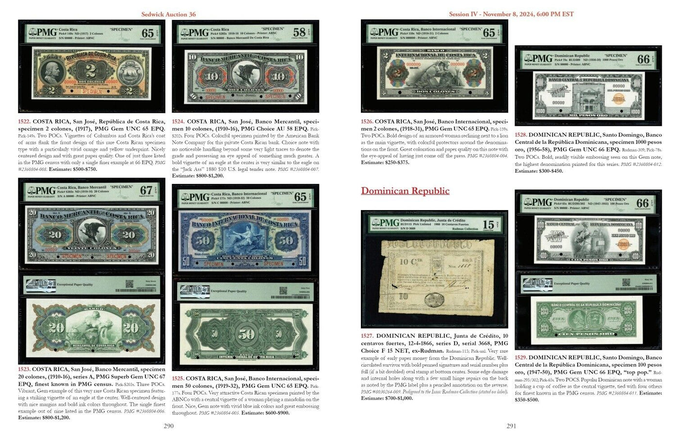 Sedwick Treasure Auction 36 Catalog Nov 7 & 8, 2024 - Shipwreck Coins & Rarities