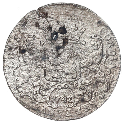 Netherlands Westfriesland Silver Rider Ducatoon 1742 Hollandia Shipwreck w/ COA