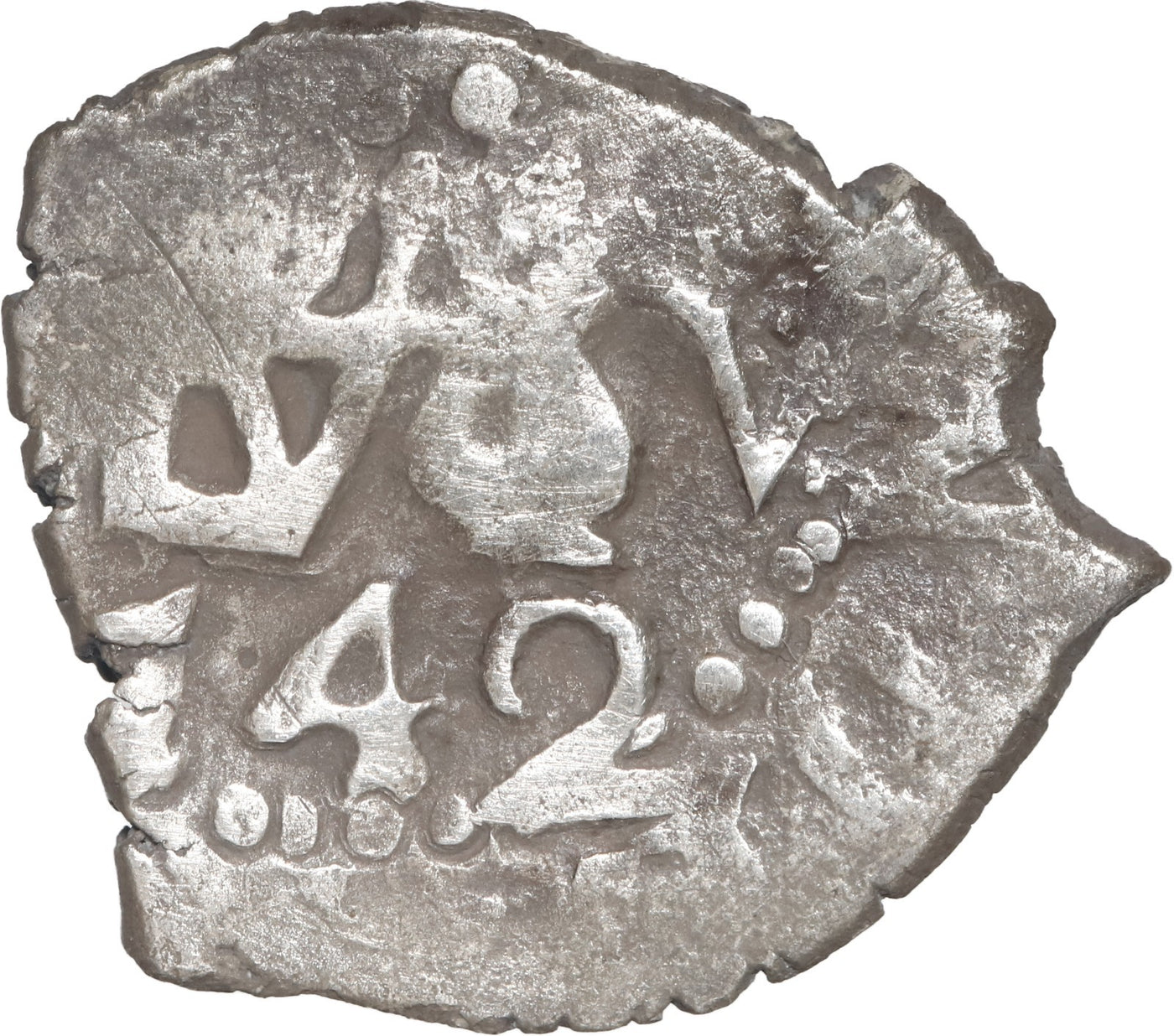Peru, Lima, cob 1/2 real, Philip V, 1742 V.