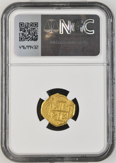 COLOMBIA, Cartagena, gold cob 2 escudos, (1634), assayer E NGC MS 63