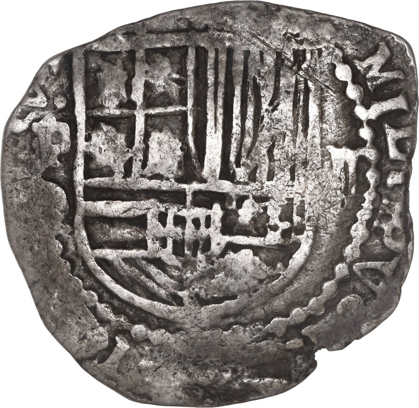 BOLIVIA, Potosí, cob 2 reales, Philip III, assayer Q, unique error with M for H