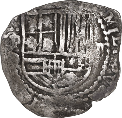 BOLIVIA, Potosí, cob 2 reales, Philip III, assayer Q, unique error with M for H