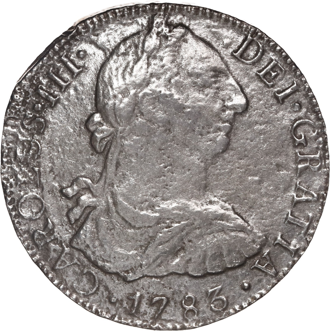 El Cazador Shipwreck (1784)MEXICO, Mexico City, bust 8 reales, Charles III, 1783