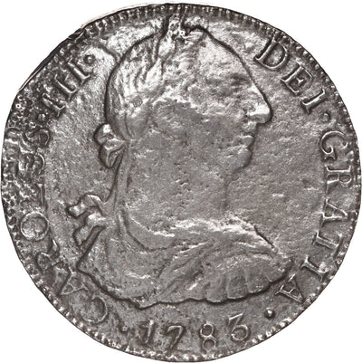 El Cazador Shipwreck (1784)MEXICO, Mexico City, bust 8 reales, Charles III, 1783