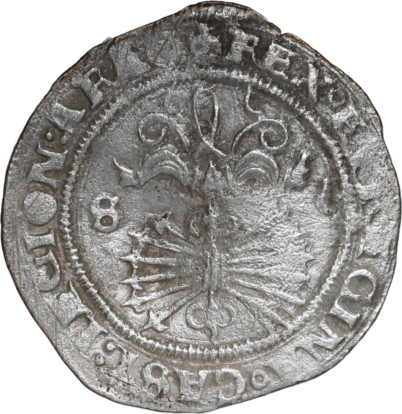 SPAIN, Seville, 1 real, Ferdinand-Isabel, assayer * to right of shield