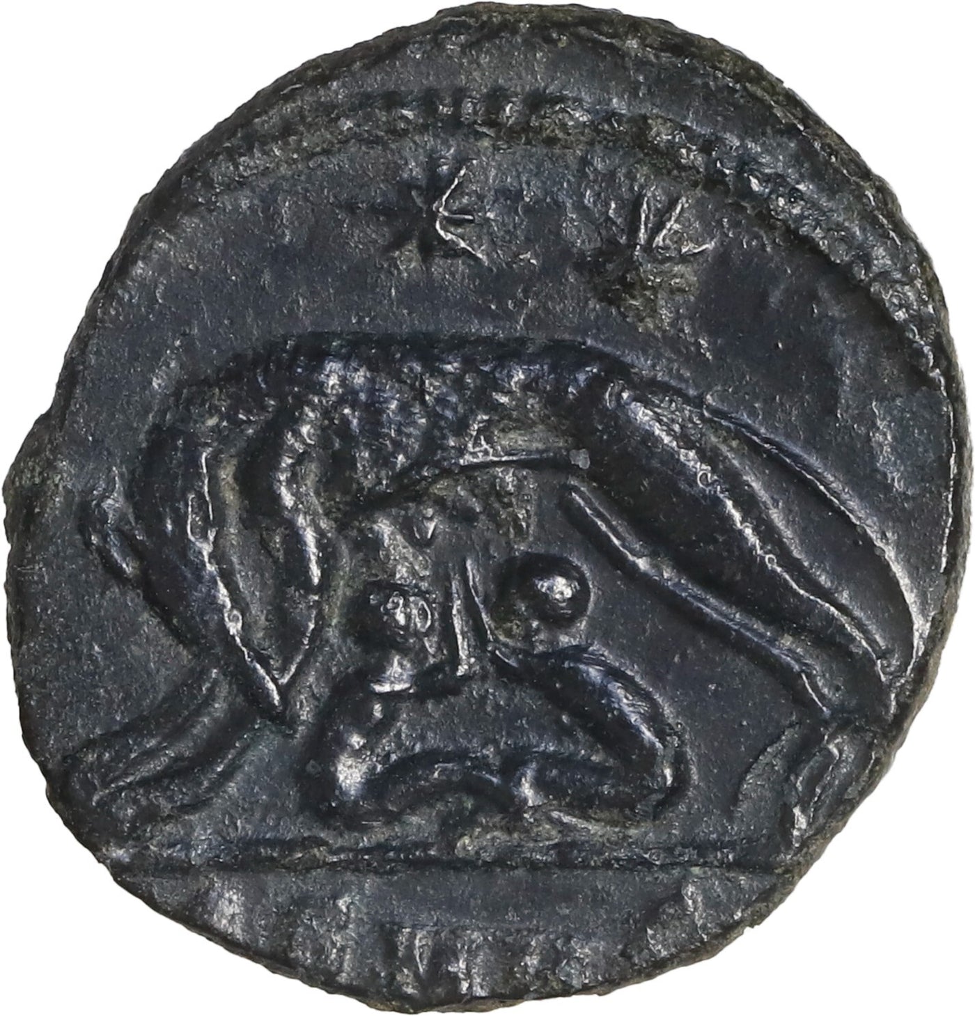 ANCIENT ROMAN, Roman Empire, AE 3/4, ROMA commemorative.