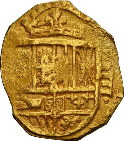 SPAIN Seville Gold Cob 4 Escudos 1641 (R) NGC MS 60 Rare