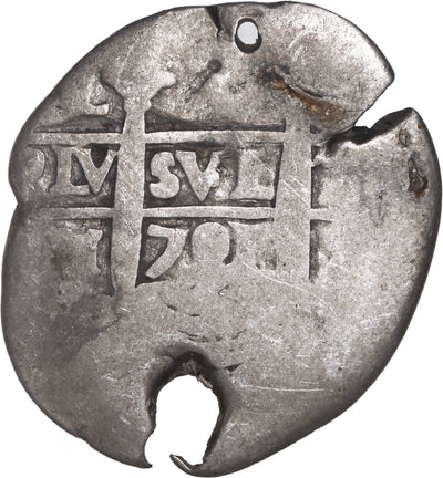 PERU, Lima, cob 2 reales, Charles II, 1701 H.