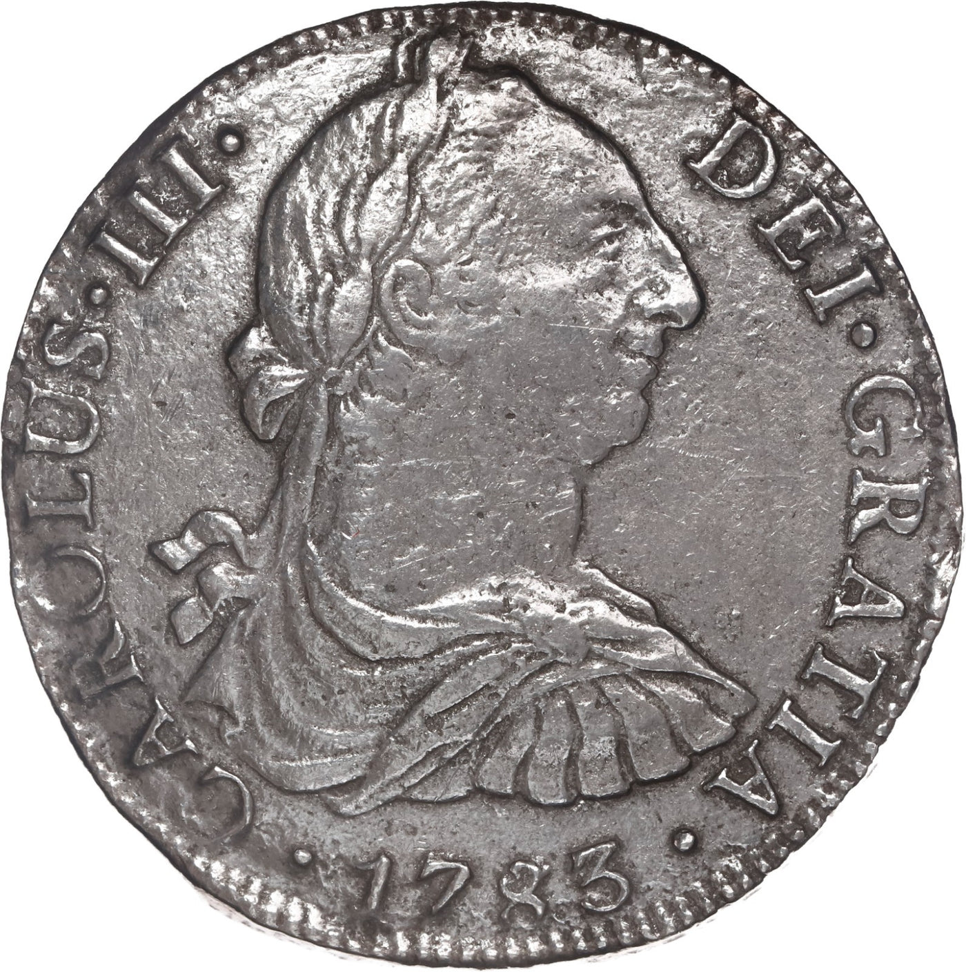 El Cazador Shipwreck (1784)MEXICO, Mexico City, bust 8 reales, Charles III, 1783