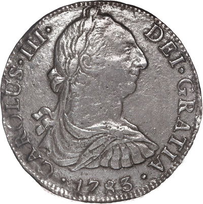 El Cazador Shipwreck (1784)MEXICO, Mexico City, bust 8 reales, Charles III, 1783